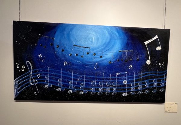 notes de musique bleues